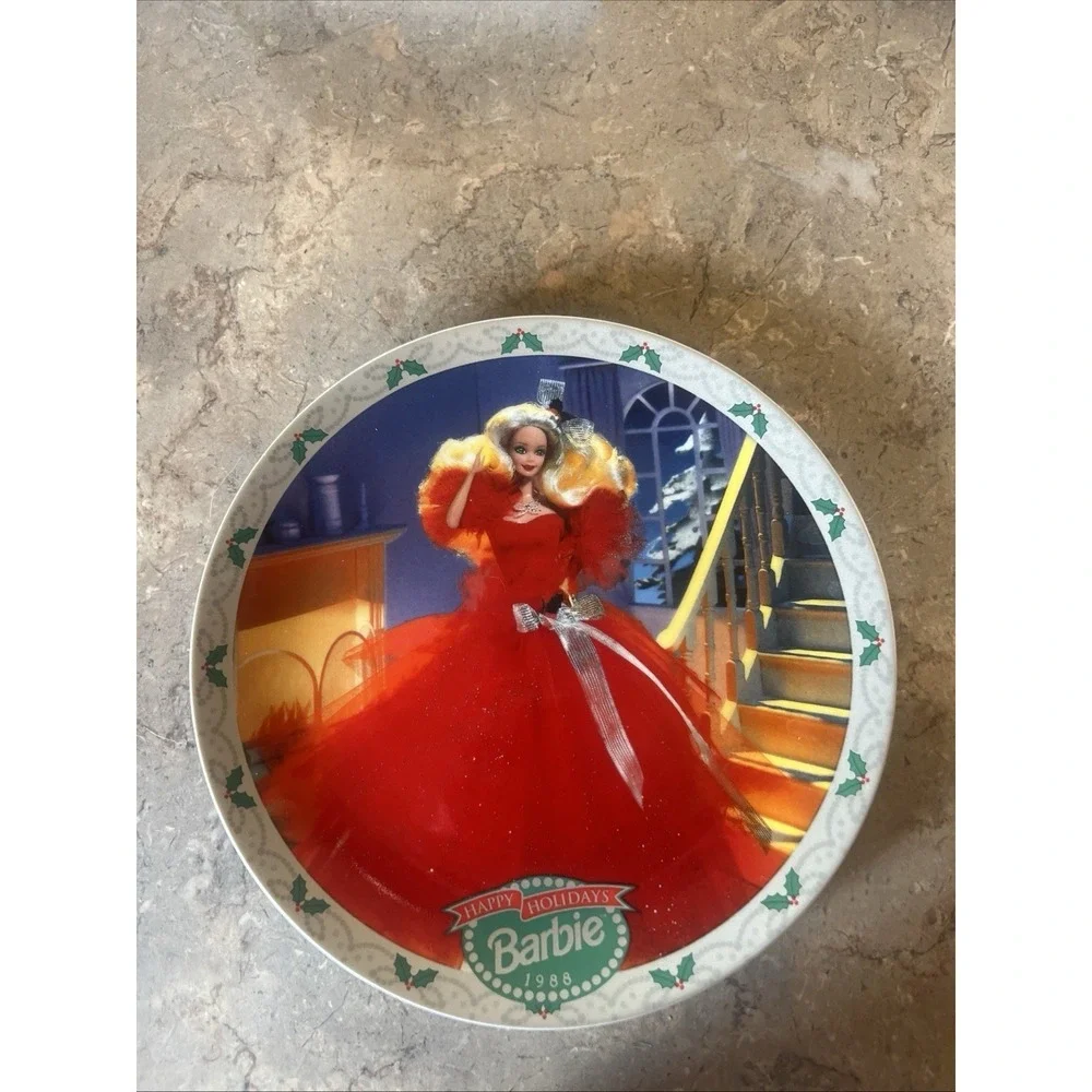 Enesco Happy Holiday Barbie 1988 Limited Edition Plate